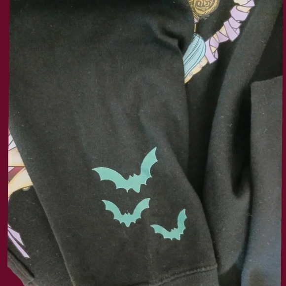 Star tex  hoodie sweatshirt cartoon print size Xlarge unisex black color - Picture 4 of 8